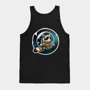 Ronald the Racoon but he's trapped in a big glass orb in space Sticker Tank Top